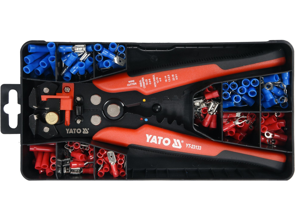 Bộ kìm tuốt và bấm cos đa năng (Universal wire stripper) YATO YT-23133-191pcs Bộ kìm tuốt và bấm cos đa năng (Universal wire stripper) YATO YT-23133