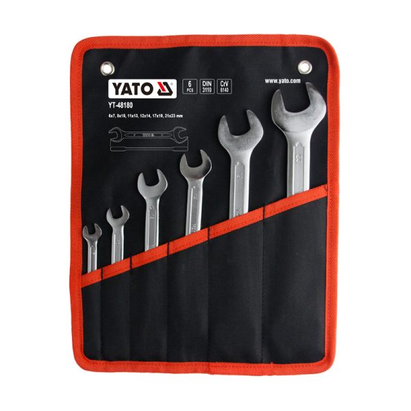 Bộ cờ lê 2 đầu miệng 6 chi tiết 6-23mm YATO YT-48180