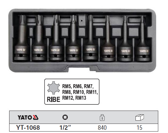 bo-8-dau-khau-1-2-mui-ribe-rm5-rm13-yato-yt-1068_6 Bộ 8 đầu khẩu 1/2" mũi Ribe RM5-RM13 Yato YT-1068