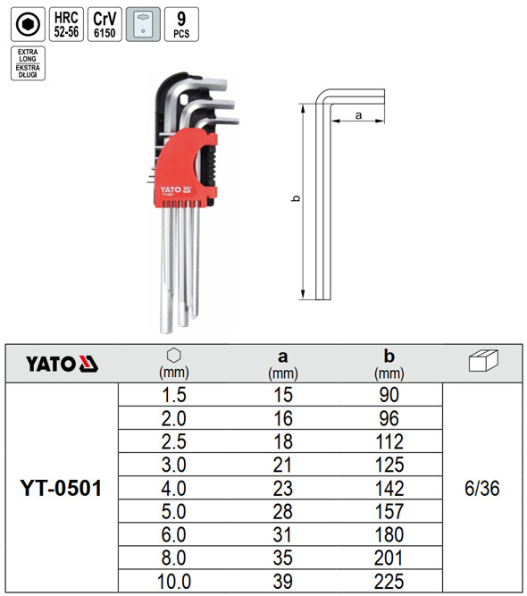 bo-9-luc-giac-dai-15-10mm-yato-yt-0501_3 Bộ Lục Giác Dài 9 Chi Tiết YATO YT-0501
