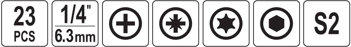 bo-dau-vit-tong-hop-1-4-23-chi-tiet-yato-yt-04621_4 Bộ Đầu Vít Tổng Hợp 1/4" 23 Chi Tiết YATO YT-04621