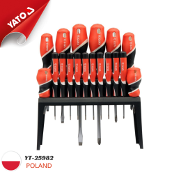 Bộ tua vít tổng hợp có nam châm 18 chi tiết Yato YT-25982 - Ba Lan
