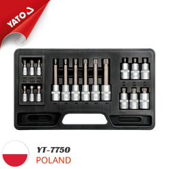 Bộ tuýp 1/2" 1/4" mũi vít tổng hợp 18 chi tiết Yato YT-7750 - Ba Lan