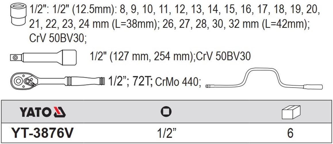 bo-tuyp-tay-van-1-2-28-mon-yato-yt-3876v_4 Bộ tuýp tay vặn 1/2" 28 món Yato YT-3876V - Ba Lan