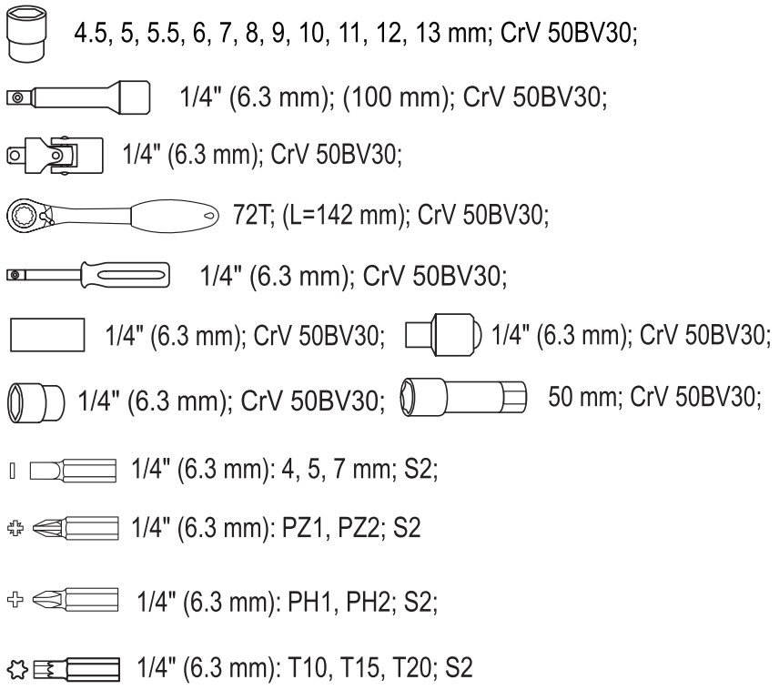 bo-tuyp-tay-van-xuyen-tam-1-4-11-chi-tiet-yato-yt-38650_5 Bộ tuýp tay vặn xuyên tâm 1/4" 29 chi tiết Yato YT-38650