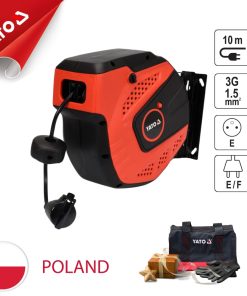 Cuộn dây điện tự rút treo tường 10M Yato YT-81220 Ba Lan