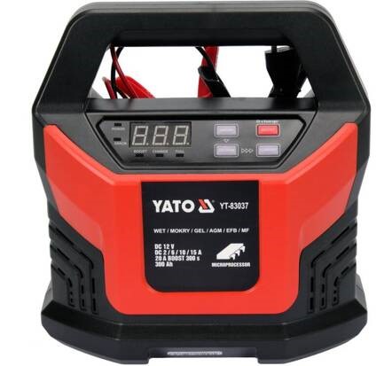Máy nạp ắc quy hiển thị điện tử 12V 20A 300Ah Yato YT-83037 - Ba Lan eng pm ELECTRONIC BATTERY CHARGER 12V 2 6 10 15 20A 10016386 2