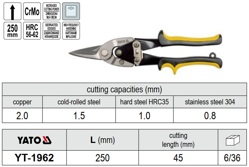keo-cat-ton-mui-thang-10-250mm-yato-yt-1962_1 Kìm Cắt Tôn YATO YT-1962 – Lưỡi Thép CrMo, Răng Cưa, Dài 250mm, Cắt Tôn, Đồng, Thép Không Gỉ