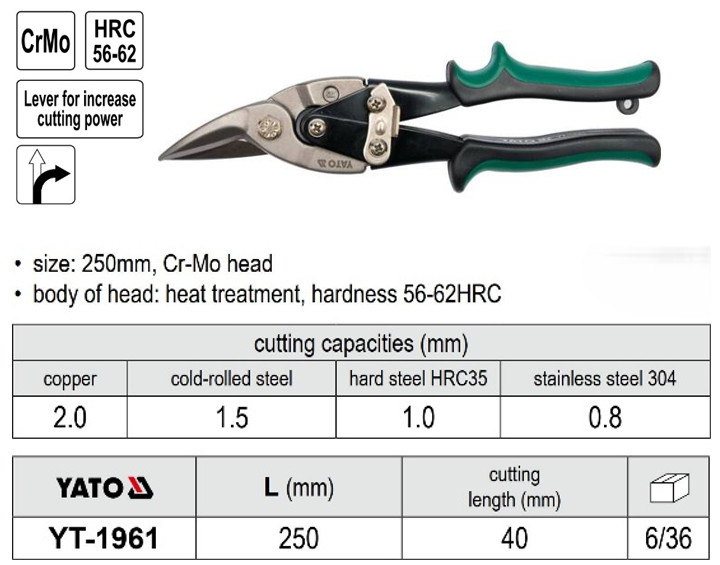 keo-cat-ton-trai-mo-cong-10-250mm-yato-yt-1961_ Kìm Cắt Tôn YATO YT-1961 – Lưỡi Thép CrMo, Răng Cưa, Dài 250mm, Cắt Tôn, Đồng, Thép Không Gỉ