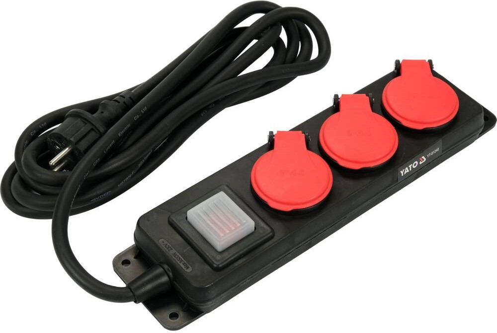 Ổ cắm điện đa năng 3 ổ cắm 3m Yato YT-81240 10 Ổ cắm điện đa năng 3 ổ cắm 3m Yato YT-81240