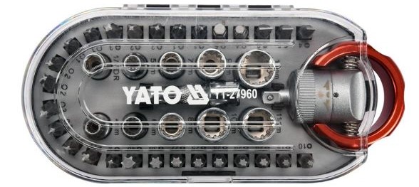 yato20yt-27960-1 Bộ Mũi Vít & Đầu Khẩu Tay Vặn 40 Chi Tiết Yato YT-27960