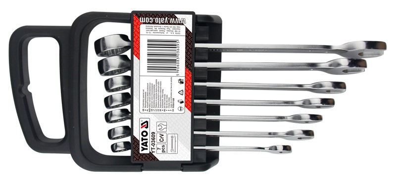 Bộ cờ lê vòng miệng 7 chi tiết 10-19mm Yato YT-03609 - Ba Lan