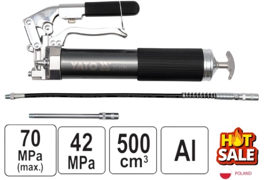 Súng Bơm Mỡ Cầm Tay 500CC Yato YT-0704 Súng Bơm Mỡ Cầm Tay 500CC Yato YT-0704