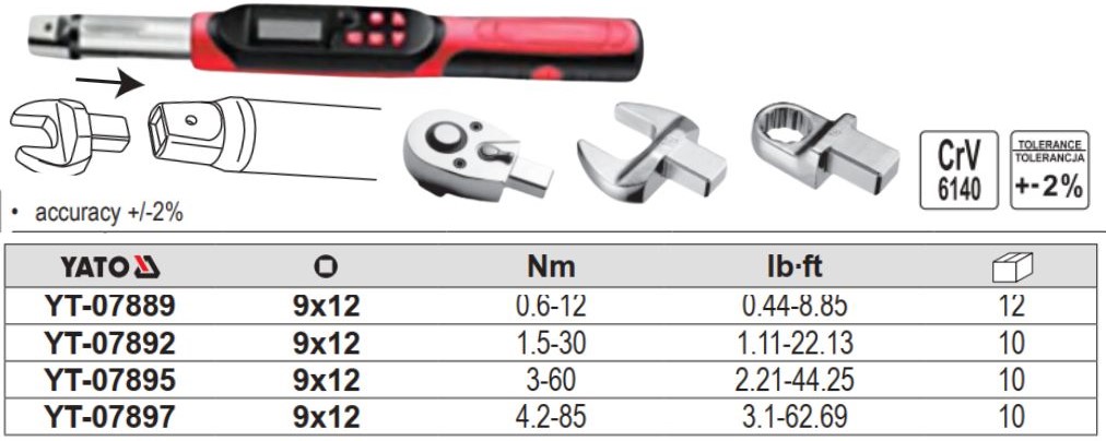 yt-07889_2 Cờ lê Cân Lực Điện Tử Đầu Rời 9x12mm YATO