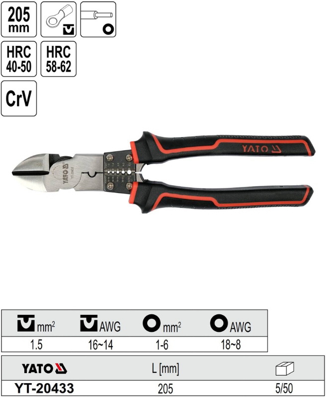 yt-20433_6 Kìm Cắt Đa Năng YATO YT-20433 – 3 Trong 1