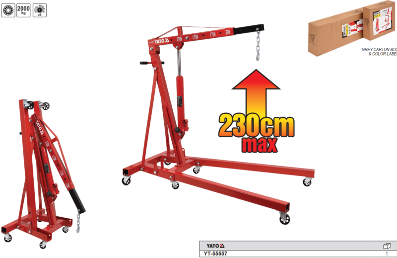 Cẩu móc động cơ ô tô 2 tấn YT-55557 Yato Ba Lan cẩu móc động cơ ô tô 2 tấn YT-55557 Yato