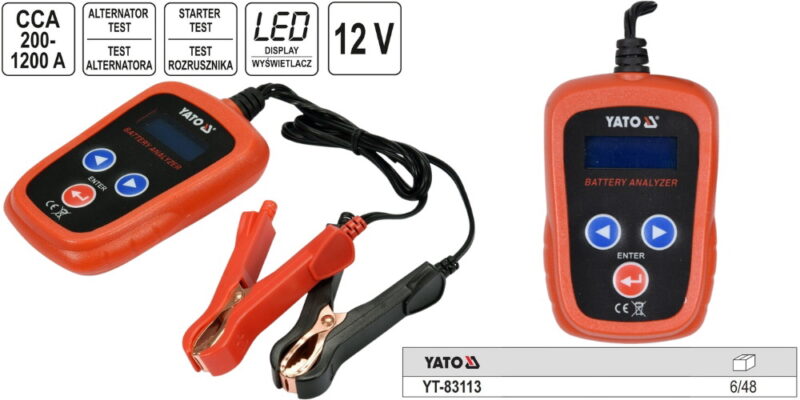 Thiết bị kiểm tra ắc quy 12V Yato YT-83113 Ba Lan YT 83113 5