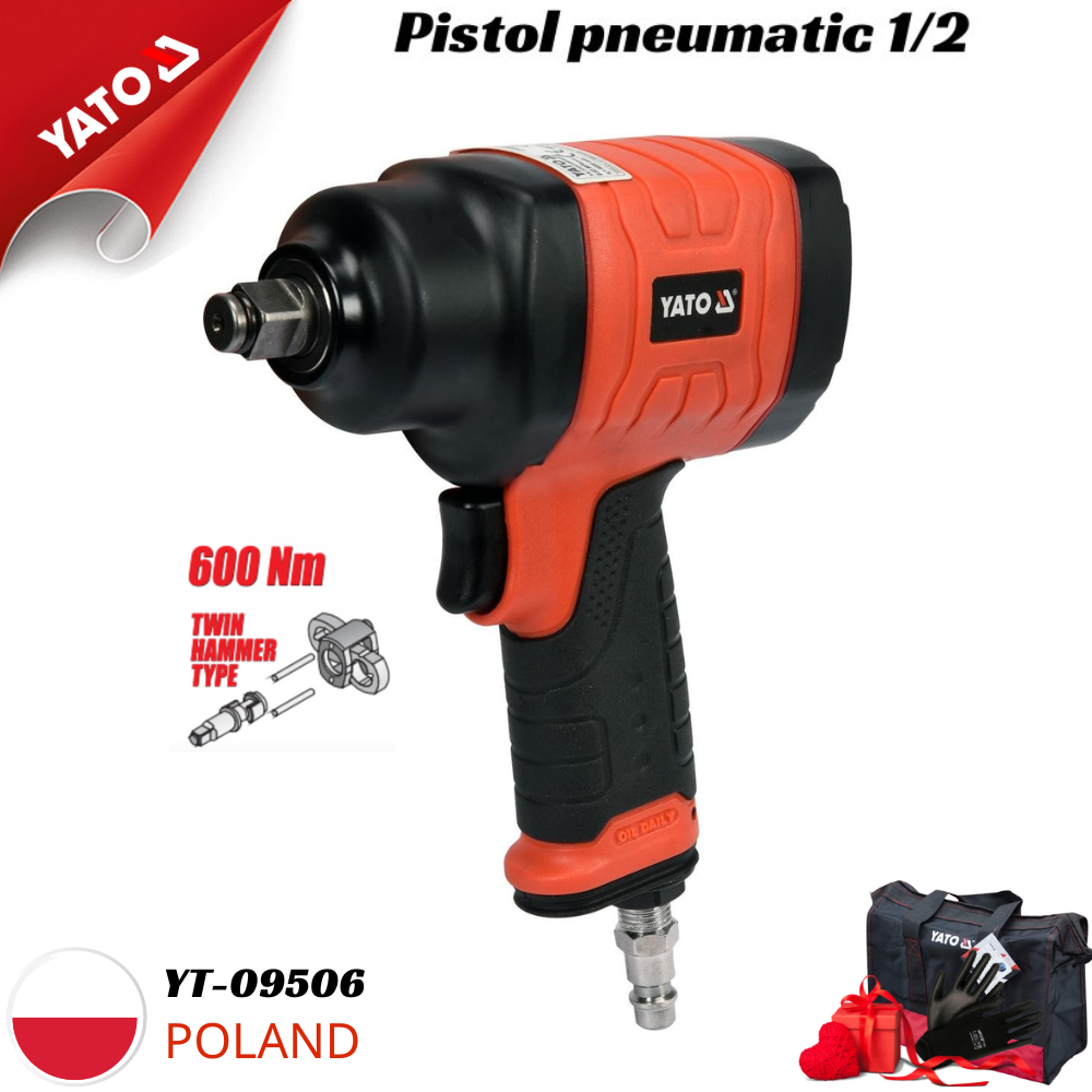 Súng siết bu lông 1/2 inch 600Nm Yato YT-09506 2 Súng siết bu lông 1/2 inch 600Nm Yato YT-09506