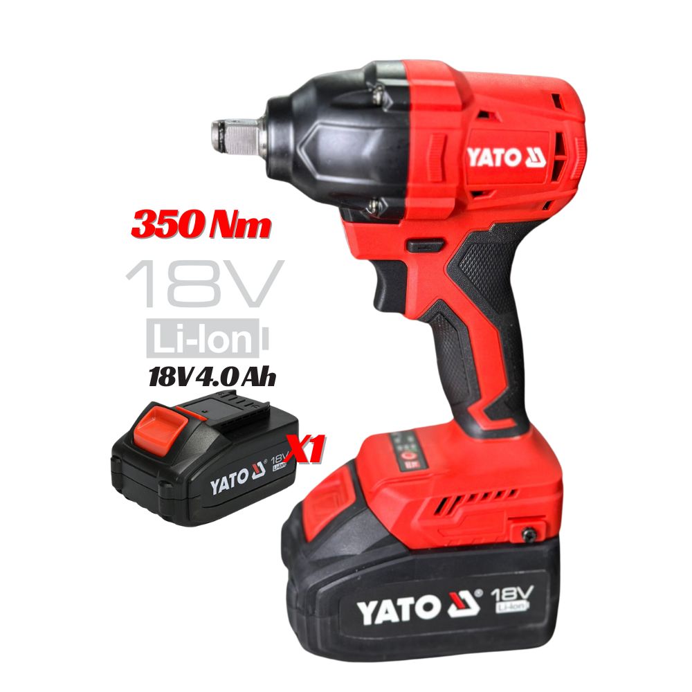 Súng Siết Bu Lông Pin 350Nm Yato YT-8277925 (4Ah+Sạc) 2 Súng Siết Bu Lông Pin 350Nm Yato YT-8277925 (4Ah+Sạc)