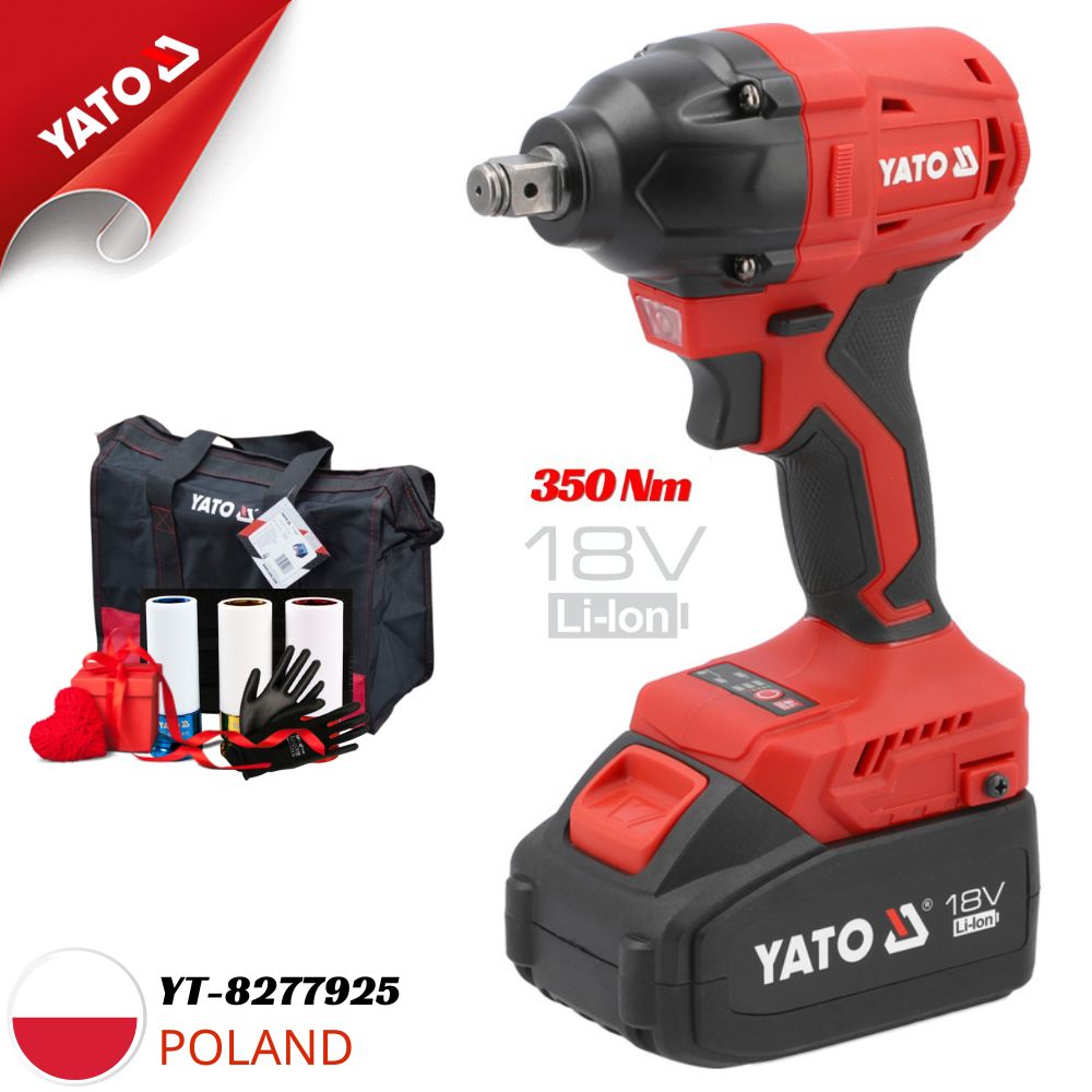 Súng Siết Bu Lông Pin 350Nm Yato YT-8277925 (2x4Ah+Sạc) 2 Súng Siết Bu Lông Pin 350Nm Yato YT-8277925 (2x4Ah+Sạc)