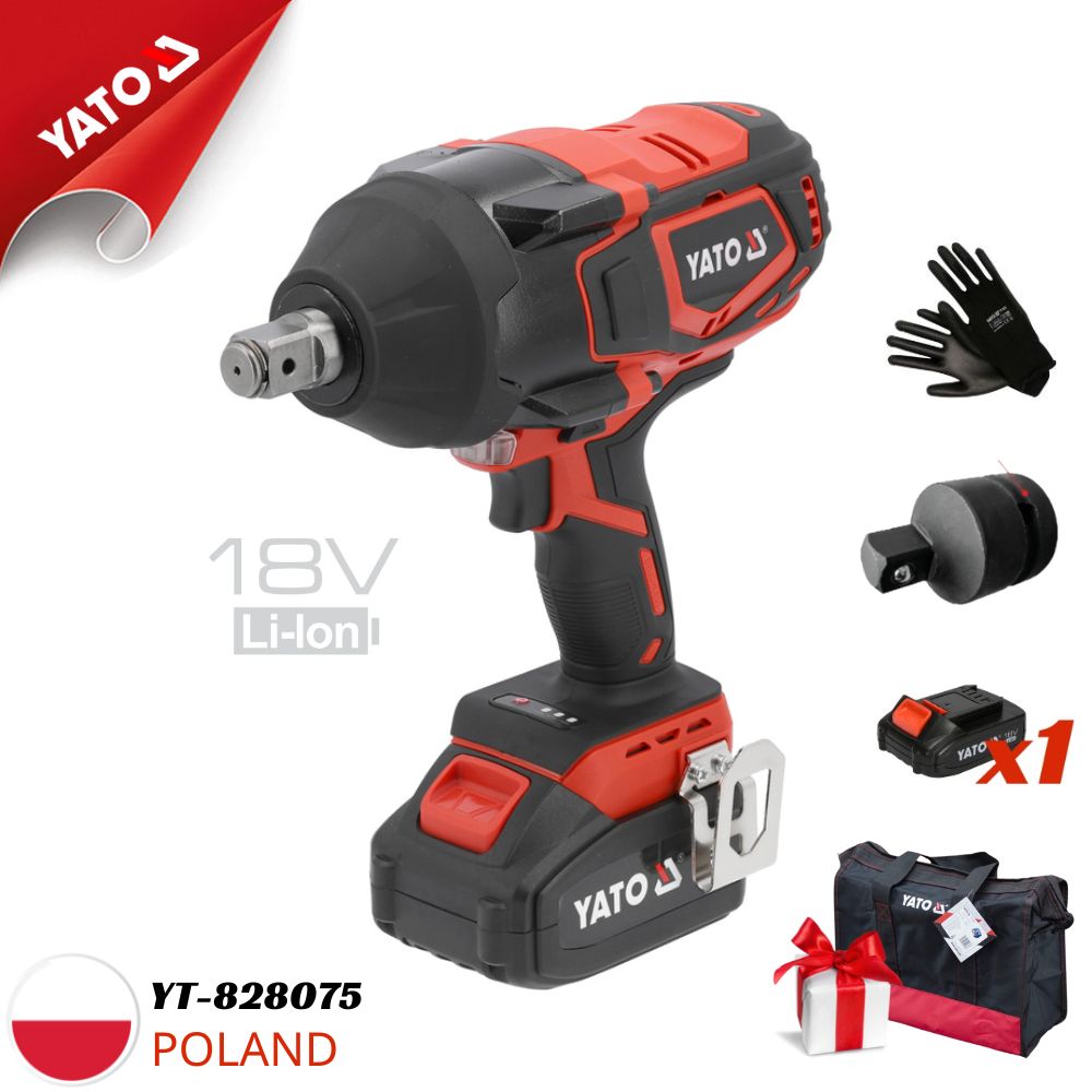Súng Siết Bu Lông Pin 2000Nm Yato YT-828075 (4Ah+Sạc) 2 Súng Siết Bu Lông Pin 2000Nm Yato YT-828075 (4Ah+Sạc)