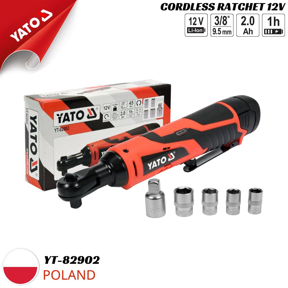 Súng Vặn Bu Lông Ngang Pin 45Nm Yato YT-82902 (2Ah+Sạc) 2 Súng Vặn Bu Lông Ngang Pin 45Nm Yato YT-82902 (2Ah+Sạc)