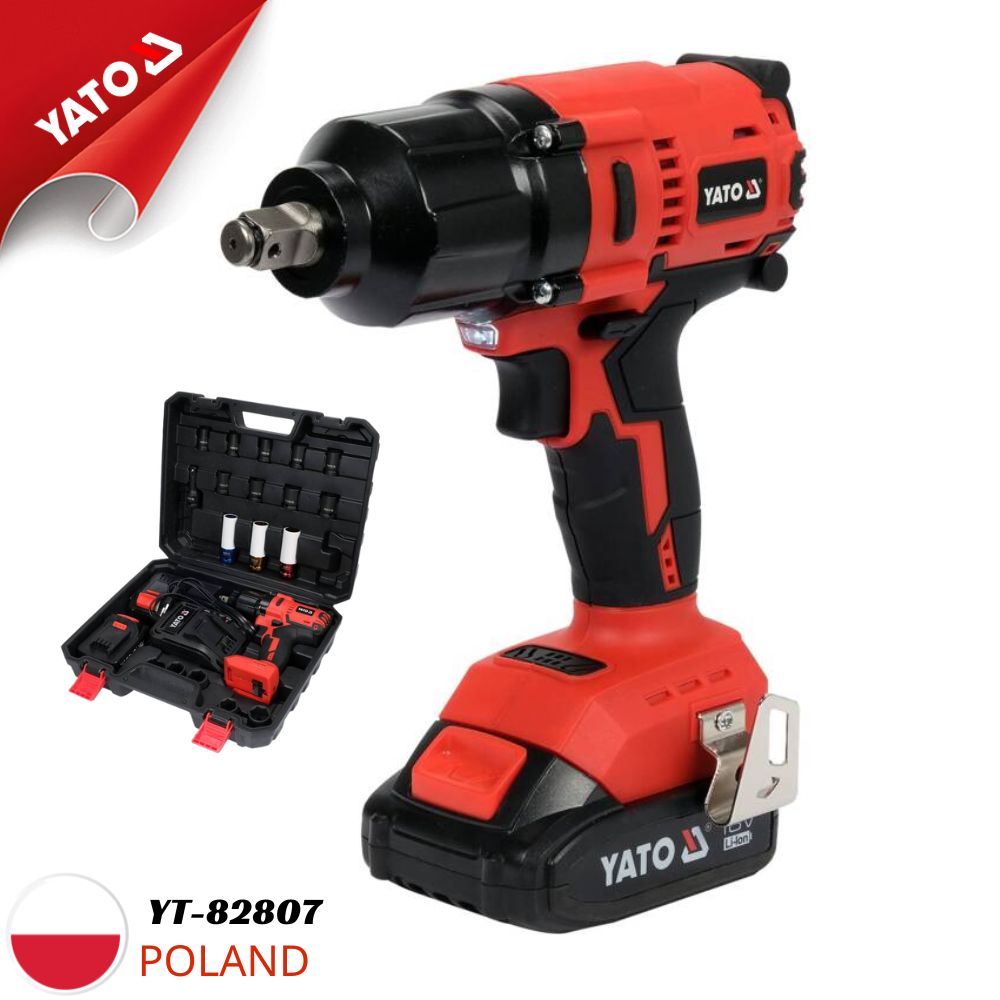 Súng Siết Bu Lông Pin 700Nm Yato YT-82807 (3Ah+Sạc+21PCS) 2 Súng Siết Bu Lông Pin 700Nm Yato YT-82807 (3Ah+Sạc+21PCS)
