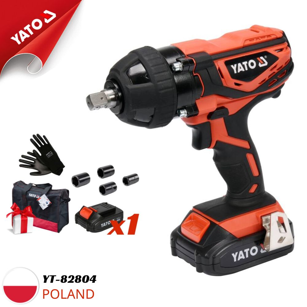 Súng Siết Bu Lông Pin 300Nm Yato Yato YT-82804 (2Ah+Sạc) 2 Súng Siết Bu Lông Pin 300Nm Yato Yato YT-82804 (2Ah+Sạc)
