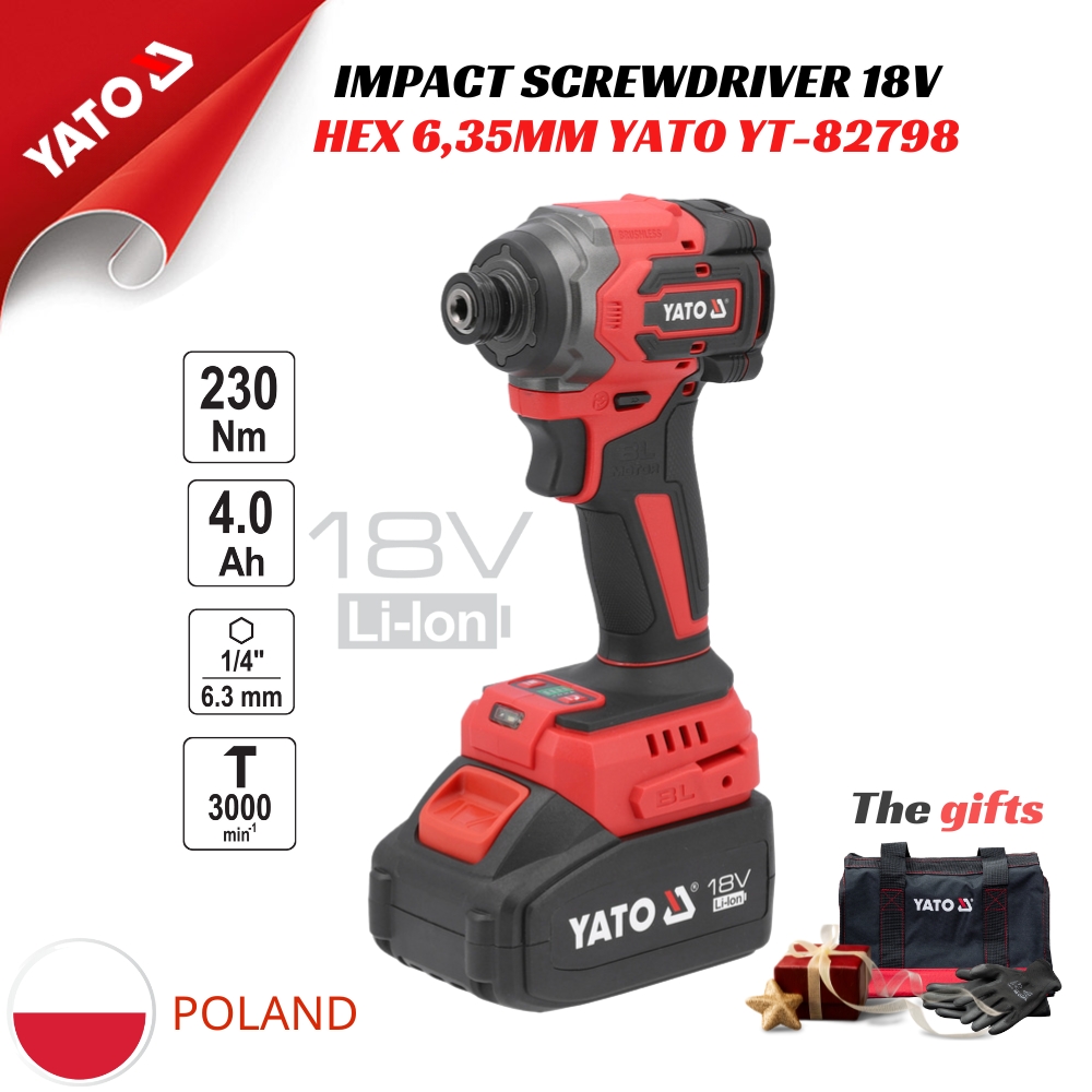 Máy Khoan Vặn Vít Pin 230Nm Yato YT-82798 (4Ah+Sạc) 2 Máy Khoan Vặn Vít Pin 230Nm Yato YT-82798 (4Ah+Sạc)