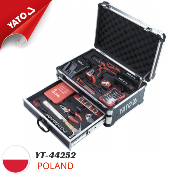 Máy Khoan Vặn Vít Pin 42Nm Yato YT-44252 (Full Set 96PCS)