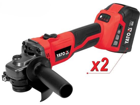 Máy Mài Cắt Góc Pin 125mm Yato YT-828295 (2x4Ah+Sạc) 2 Máy Mài Cắt Góc Pin 125mm Yato YT-828295 (2x4Ah+Sạc)