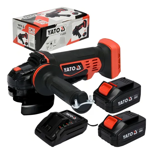 Máy Mài Cắt Góc Pin 125mm Yato YT-82828 (2x3Ah+Sạc) 2 Máy Mài Cắt Góc Pin 125mm Yato YT-82828 (2x3Ah+Sạc)