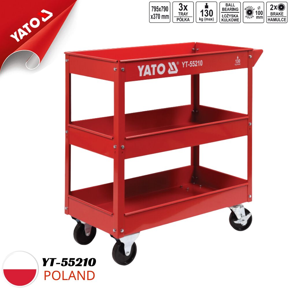 Giá Để Dụng Cụ 3 Tầng Yato YT-55210 2 Giá Để Dụng Cụ 3 Tầng Yato YT-55210